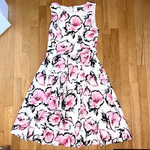 FIT AND FLARE FLORAL DRESS